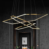 Geometric Shape Metal Gold LED Pendant Light - Clowas