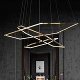 Geometric Shape Metal Gold LED Pendant Light - Clowas