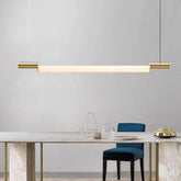 Tubular Elongated Gold Kitchen Pendant Light - Clowas