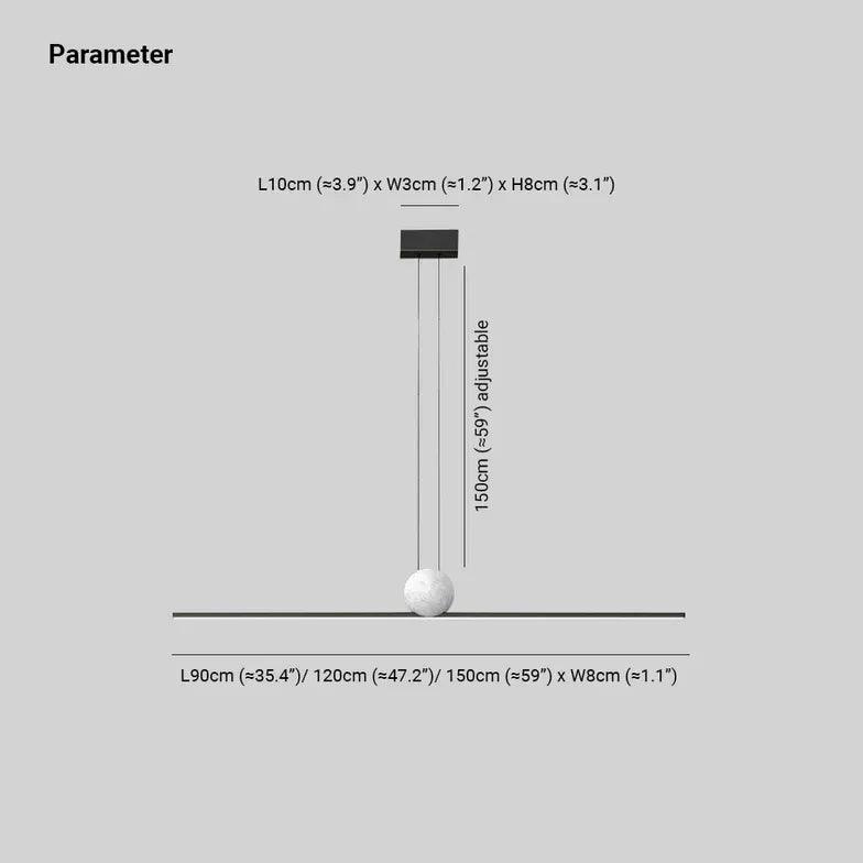 Linear Metal Minimalist LED Dining Room Pendant Light - Clowas