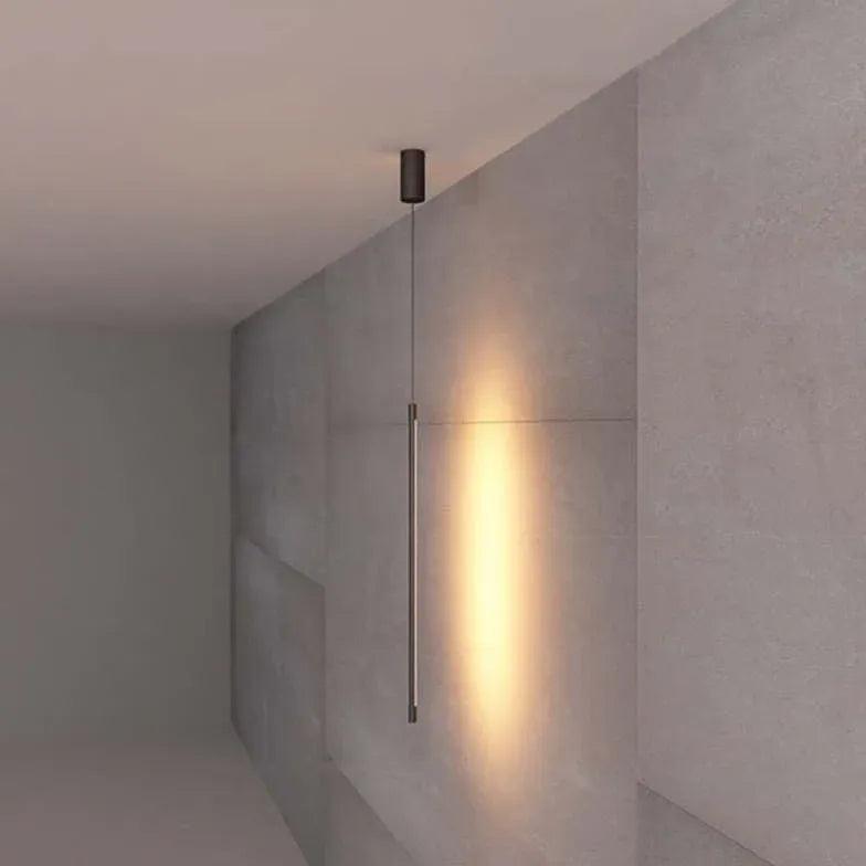 Linear Black LED Bedroom Pendant Light - Clowas