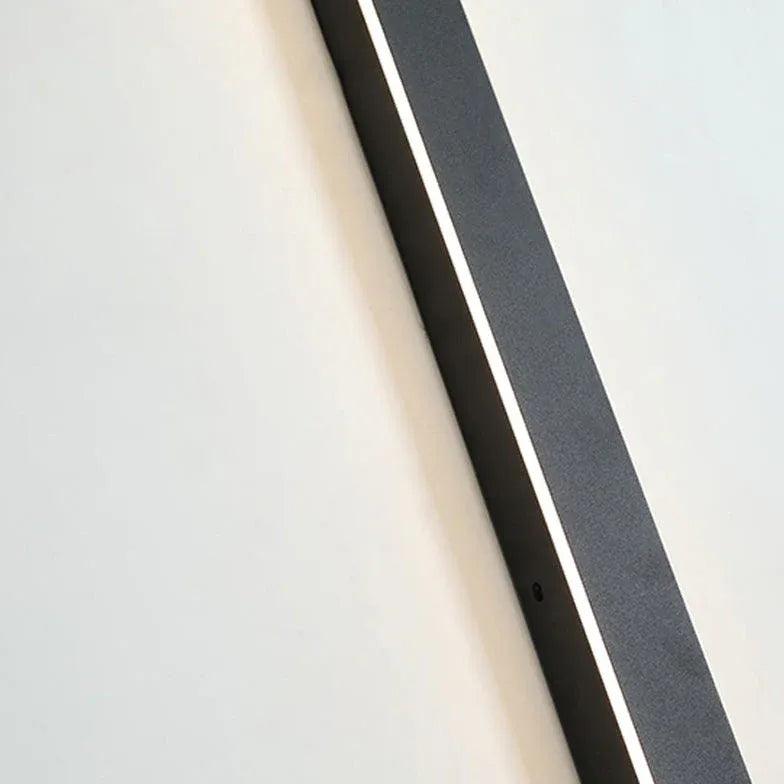 Linear Black Minimalist Led Outdoor Wall Light - Clowas