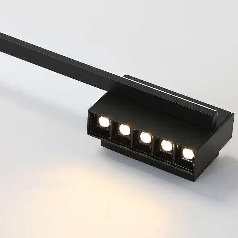 Long Black Industrial Bathroom Mirror Light - Clowas
