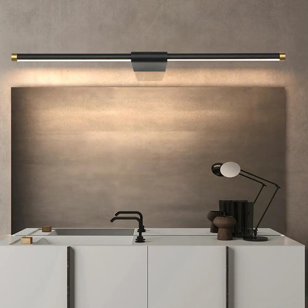 Long Strip Black Led Bathroom Mirror Lights - Clowas