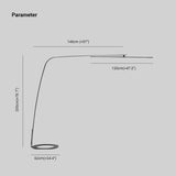 Linear Adjustable Black Floor Standing Lamp - Clowas