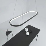 Black Oval LED Kitchen Pendant Light - Clowas