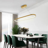 Black Oval LED Kitchen Pendant Light - Clowas
