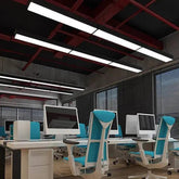 Rectangular Black LED Pendant Light for Office