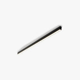 Minimalist Linear Flush Ceiling Light Black Metal for Living Room, Anti-Glare