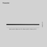 Long Linear Black Flush Ceiling Lights - Clowas