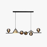Contemporary Smoke Glass Pendant Light for Dining Room