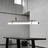 Tubular Metal LED Dining Room Pendant Light - Clowas