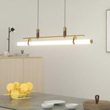 Tubular Metal LED Dining Room Pendant Light - Clowas