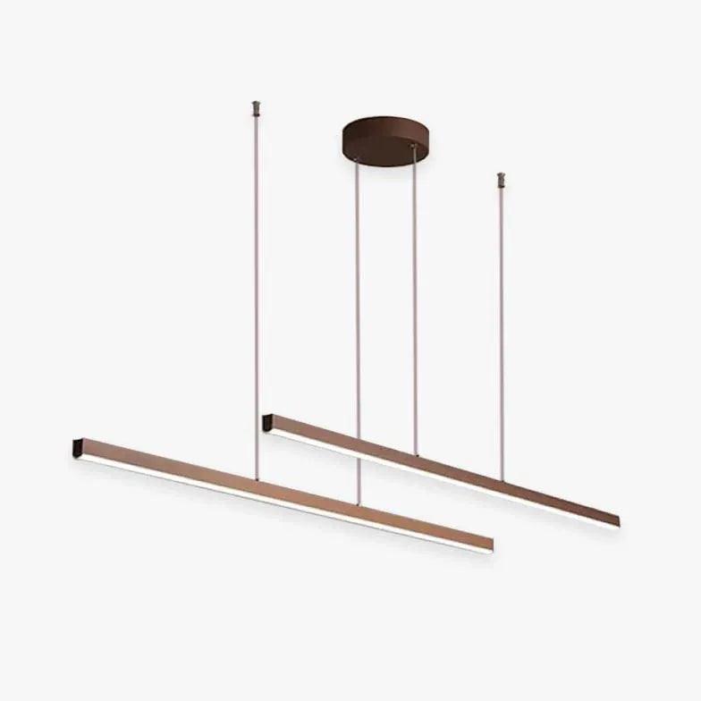 Bilinear Brown LED Dining Room Pendant Light - Clowas