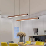Bilinear Brown LED Dining Room Pendant Light - Clowas
