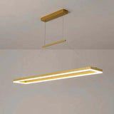 Rectangular Coffee Metal LED Pendant Light - Clowas