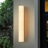 White Resin Edge LED Outdoor Wall Lights - Clowas