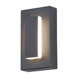 Rectangular LED Outdoor Black Wall Lamps - Clowas