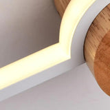 Modern Walnut Long Wall Light Above Mirror for Bathroom