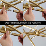 Black LED Branch Structure Chandelier - Clowas