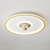 Modern Contemporary Silent Ceiling Fan with Light for Living Room