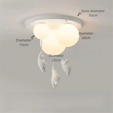 White Bear Ceiling Light LED Dimmable for Children