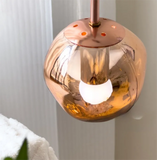 Modern Lava Glass Pendant Light for Dining Room, Height Adjustable