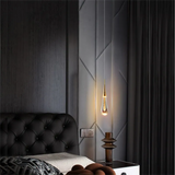 Gold Crystal Teardrop Pendant Light for Bedside, Anti-Glare