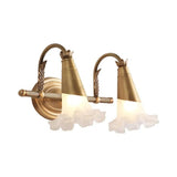 Contemporary Brass Wall Light for Bedside
