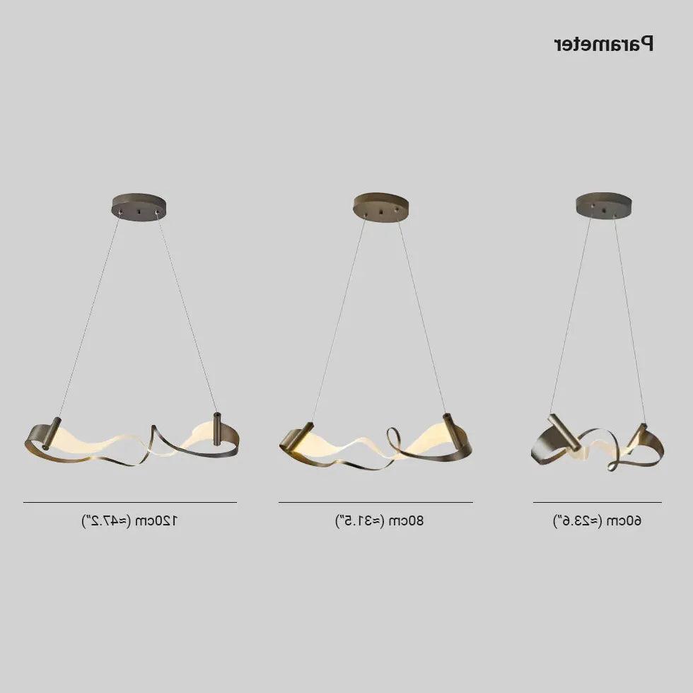 Elegant Wavy Shaped LED Pendant Light - Clowas