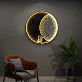 Creative Moon LED Round Wall Light for Living Room