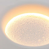 White Moon Gypsum Flush Modern Wall Lights - Clowas