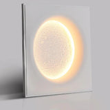 White Moon Gypsum Flush Modern Wall Lights - Clowas