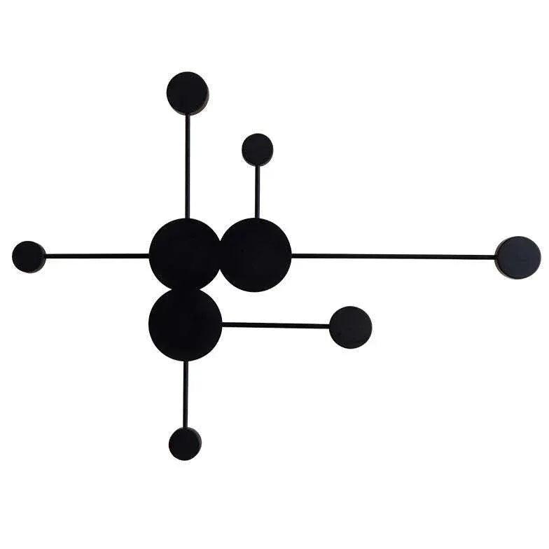 Black Multi-Circle Radial Design Wall Lamp - Clowas