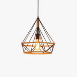 Vintage Iron Diamond Rope Pendant Light