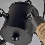 Industrial Look Pendant Lights with Rope Detail