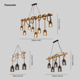 Industrial Pendant Light with Three Bulbs