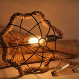 Industrial Rope Iron Ball Vintage Metal Pendant Lights