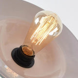 Industrial Green Pendant Light with Three Bulbs
