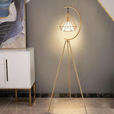 Geometric Metal Frame Triangle Floor Lamp - Clowas