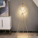 Geometric Metal Frame Triangle Floor Lamp - Clowas