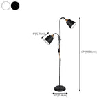 Asymmetrical Simple Double Head Bedroom Lamp Floor