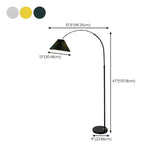 Pleated Fishing Floor Arc Lamp for Living Room