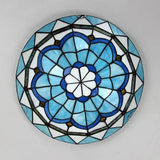 Round Coloured Glass Ceiling Light for Bedroom