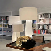 White Large Cylindrical Decorative Floor Lamp - Clowas