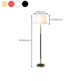 Iron and Fabric Floor Lamp for Living Room