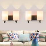 Cylinder Frosted Glass Modern Wall Lights - Clowas