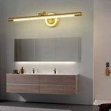 Brass LED Bar-Shaped Bathroom Wall Light