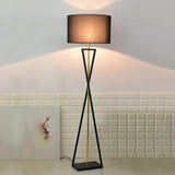 Modern Black Tripod Floor Lamp with Iron