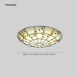 Vintage Geometric Round Colored Glass Ceiling Light